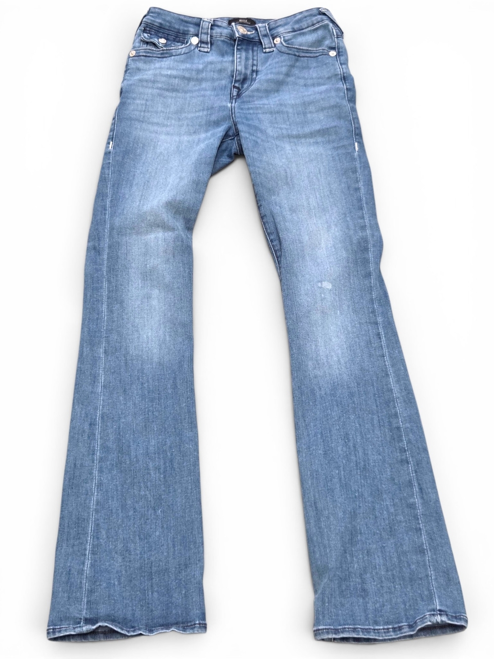 True Religion Becca Mid Rise Bootcut Jeans Blue Medium Wash Size 26 x 33 Inseam